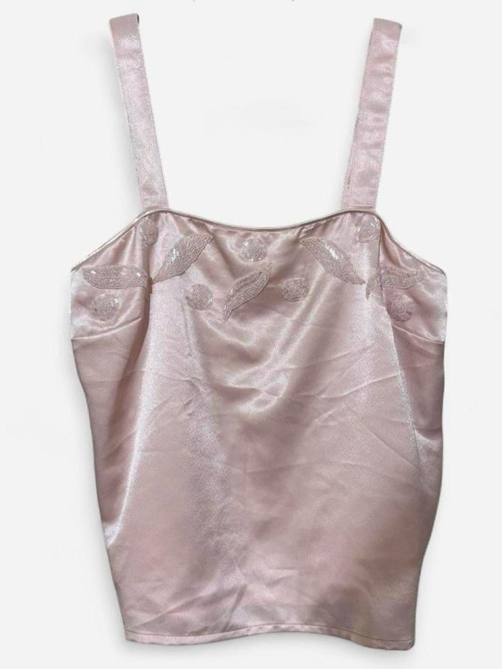Baby pink silk top